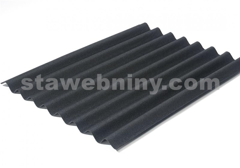 ONDULINE Malá vlnitá asfaltová střešní deska EASYLINE INTENSE 100/76cm - černá