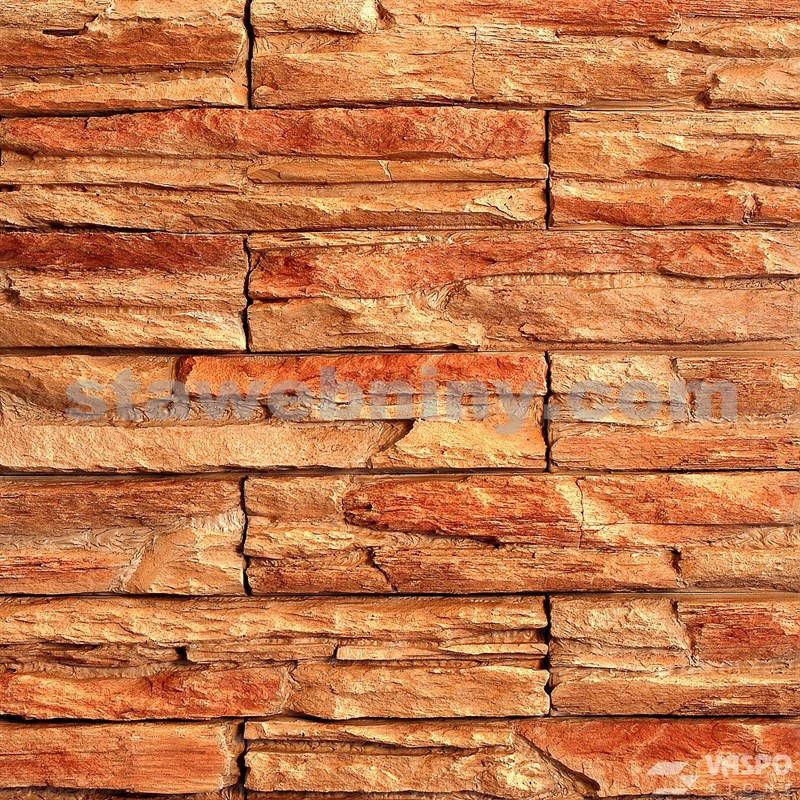 VASPO STONE - Obkladový kámen Skála ohnivá oranžovočervená