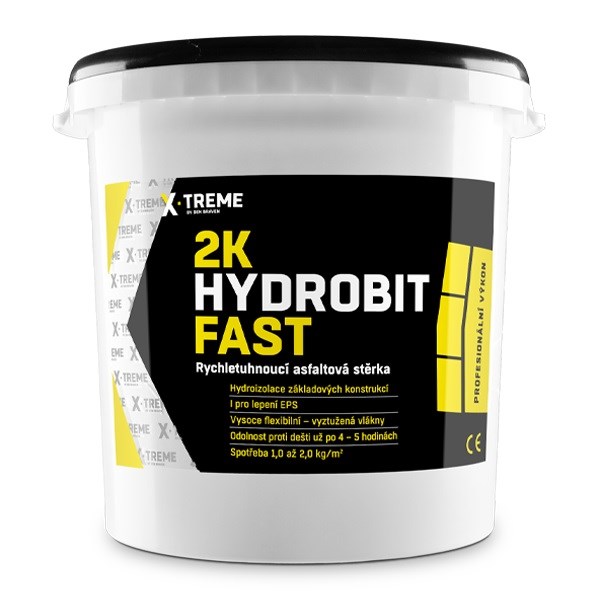 DEN BRAVEN 2K Hydrobit Fast – Rychletuhnoucí asfaltová stěrka 30kg