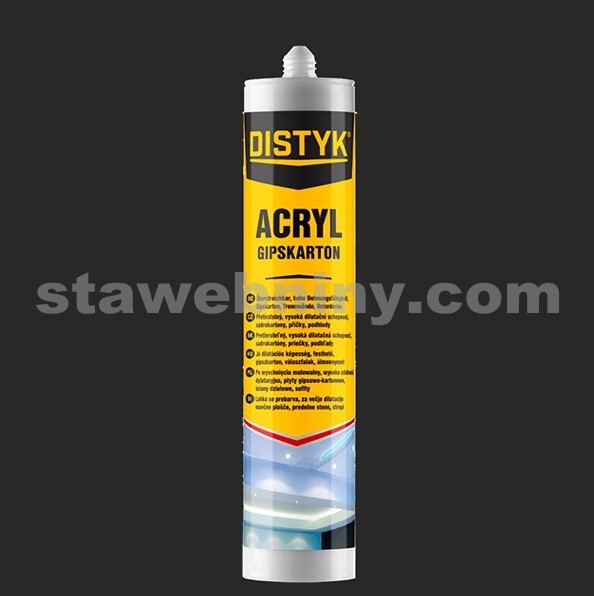 DEN BRAVEN DISTYK Akrylový tmel na sádrokartony / Acryl Gipskarton 310ml bílá