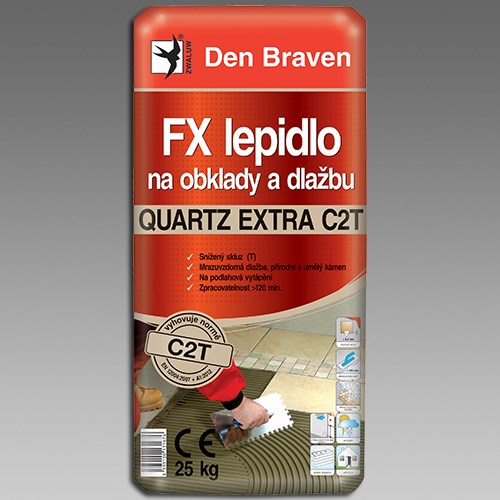 DEN BRAVEN FX flexi lepidlo na obklady a dlažbu QUARTZ EXTRA C2T 25kg šedá