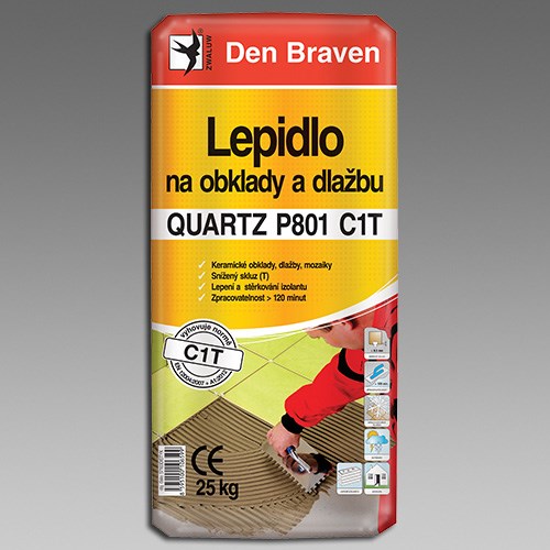 DEN BRAVEN Lepidlo na obklady a dlažbu QUARTZ PROFI 801 C1T 25kg šedá