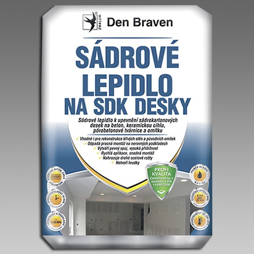 DEN BRAVEN Sádrové lepidlo na SDK desky 20kg