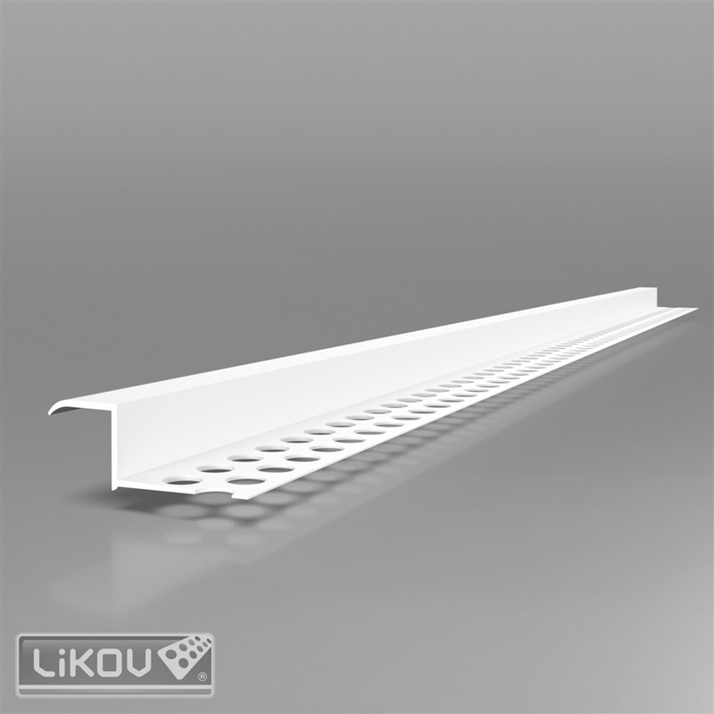 LIKOV Lišta PVC ukončovací s lamelou pro SDK desky G-NSL PVC omítka 1mm, délka 2,5m