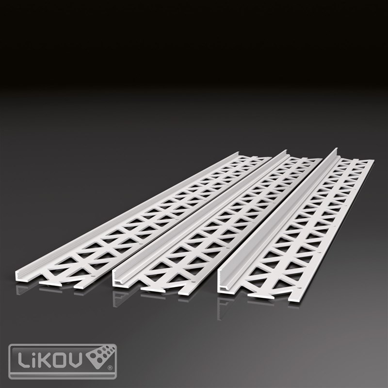 LIKOV Lišta ukončovací P-U PVC pro omítku tl. 10mm délka 2,5m