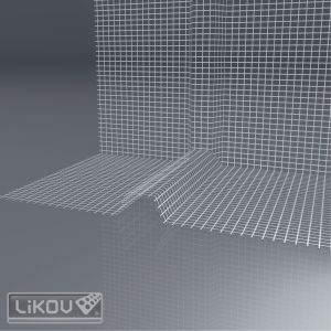 LIKOV Profil bosážní tkaninový LBP-U1 roh vnější drážka 30/17mm, profil 240/100/100mm