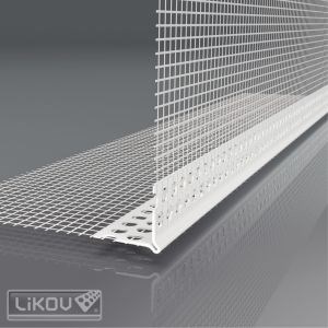 LIKOV LK-LP PVC lišta rohová s prolisem a s dělenou tkaninou délka 2,5m