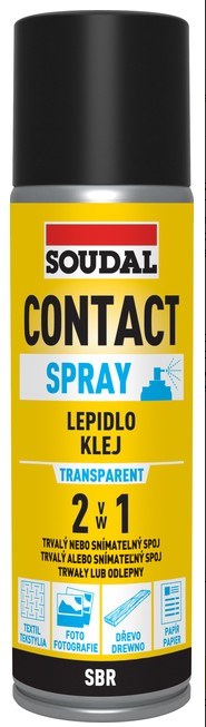 SOUDAL Kontaktní lepidlo CONTACT SPRAY LEPIDLO 2V1 300ml