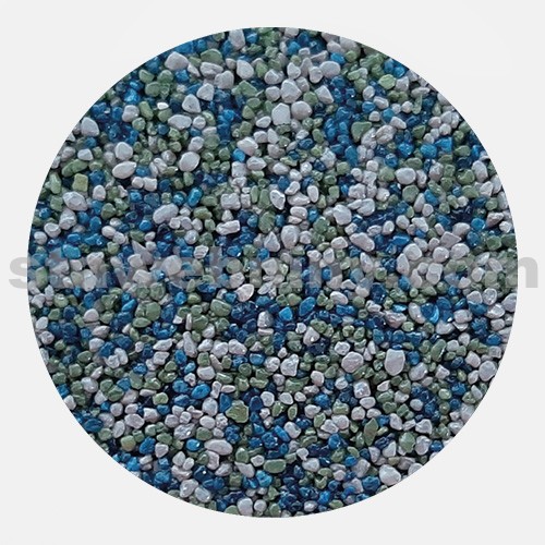 DEN BRAVEN Tekutá podlaha - kamenivo šedá-zelená-modrá bal 15,91kg