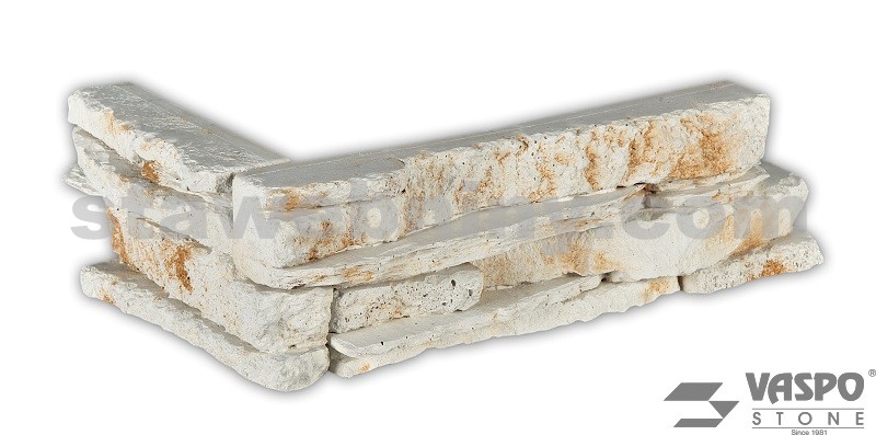 VASPO STONE - Obkladový kámen Považan bílý - rohový prvek