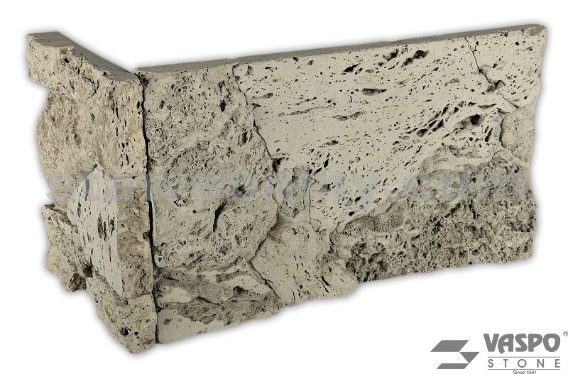 VASPO STONE - Obkladový kámen Travertin Klasik šedoplavý - rohový prvek