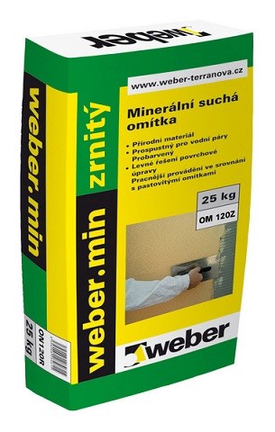 WEBER WeberMin - šlechtěná omítka bílá rýhovaná 2mm 25kg