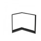 BEF HOME Zazdívací rámeček čtyřstranný černý 1x90°- BEF FLAT V 6 L