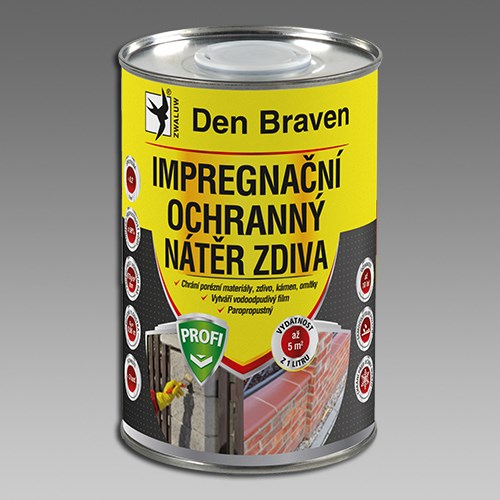 DEN BRAVEN Impregnační a ochranný nátěr zdiva PROFI 5l