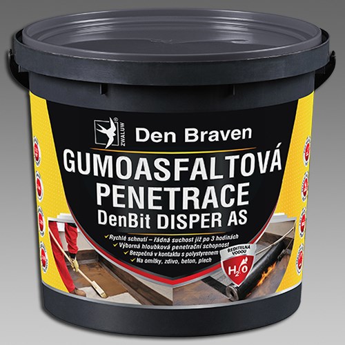 DEN BRAVEN Gumoasfaltová penetrace DenBit DISPER AS 5kg kbelík