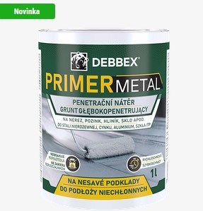 DEN BRAVEN Penetrační nátěr PRIMER METAL 1l na nesavé podklady DEBBEX CZ-SK-PL