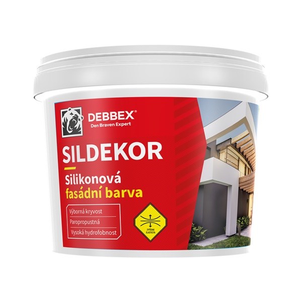 DEN BRAVEN Silikonová fasádní barva SILDEKOR 5l - bílá