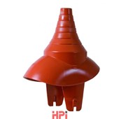 HPI Venduct anténní průchodka pro prostup prům. 100mm -  červenohnědá