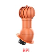 HPI Rotační odvětr. set prům.150mm - pro šindel a rovné plechové krytiny - červená