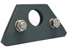 ERGO Jednoděrový držák pro 2 metrové protis.tyče - falc. plech-POZINK BARVENÝ- černý