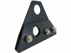 ERGO Dvouděrový držák pro 2 metrové protis.tyče -falc. plech-POZINK BARVENÝ- černý