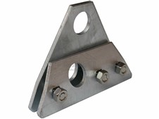 ERGO Dvouděrový držák pro 3 metrové protis.tyče - falc. plech - POZINK