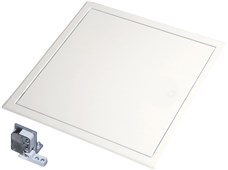 Revizní dvířka SOFTLINE do SDK konstrukcí i zdiva 200/200  plechová bílá, zámek US