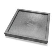 TRANSFORM TRAPLAST Zahradní vanička – 700 × 700 mm, průměr odtoku 120 mm, šedá