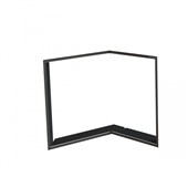 BEF HOME Zazdívací rámeček čtyřstranný černý 1x90°- BEF FLAT V 4 L