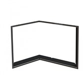 BEF HOME Zazdívací rámeček čtyřstranný černý 1x90°- BEF FLAT V 8 L